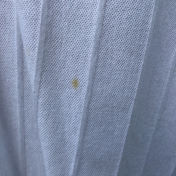 Men’s White with Blue Collar Short Sleeve Shirt - Picture 7 of 8